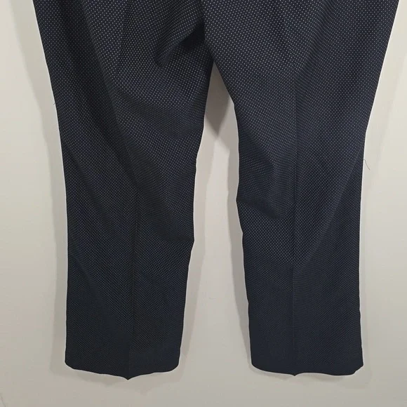 {New York & Co.} Womens Black Polka Dot Mid Rise Dress Pants - Size 10 - Picture 8 of 13